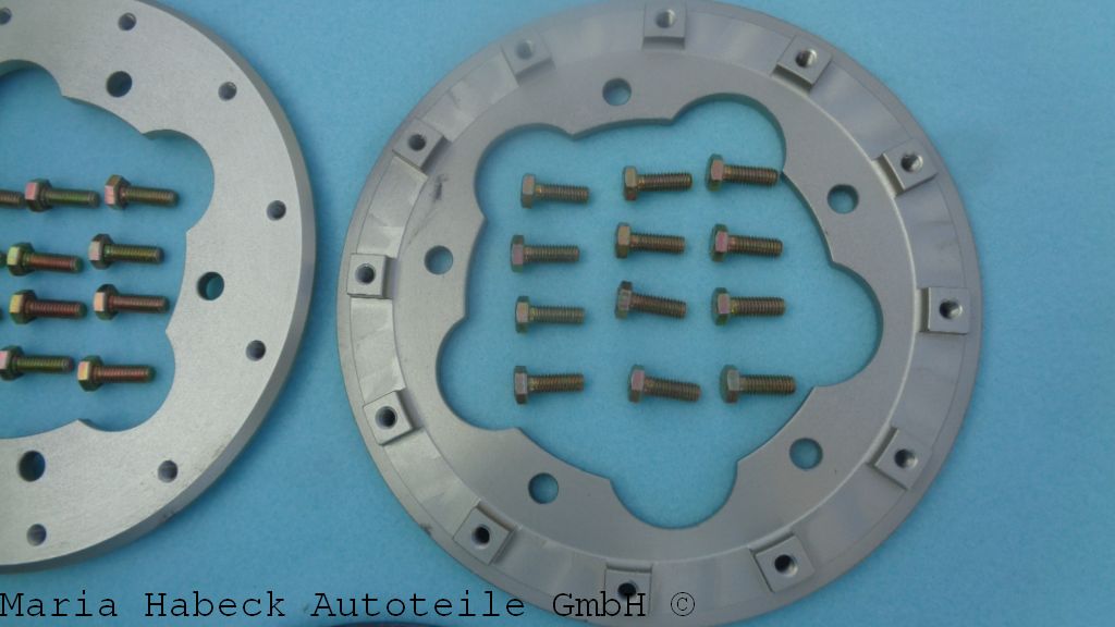 TMP Bremsflansch Ring & Befestigung SET VA kompl.  Porsche 930 Turbo 93035145701
