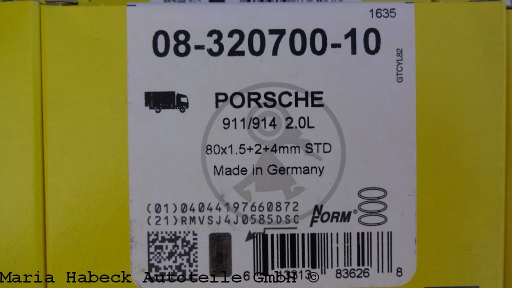 Götze Kolbenringsatz 911 2,0 T/L/E    08-320700-10 Götze Kolbenringsatz 911 2,0 T/L/E    08-320700-10