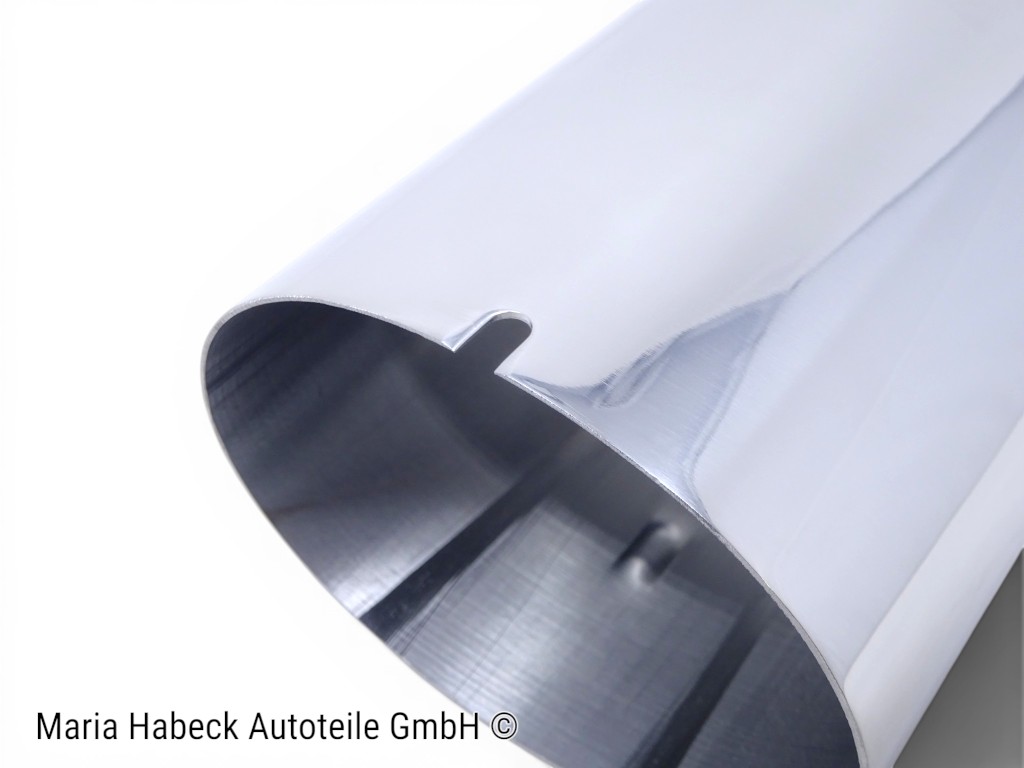 JP Endrohr Auspuffblende polierter Edelstahl  für Porsche 924S / 944  92.490SKI