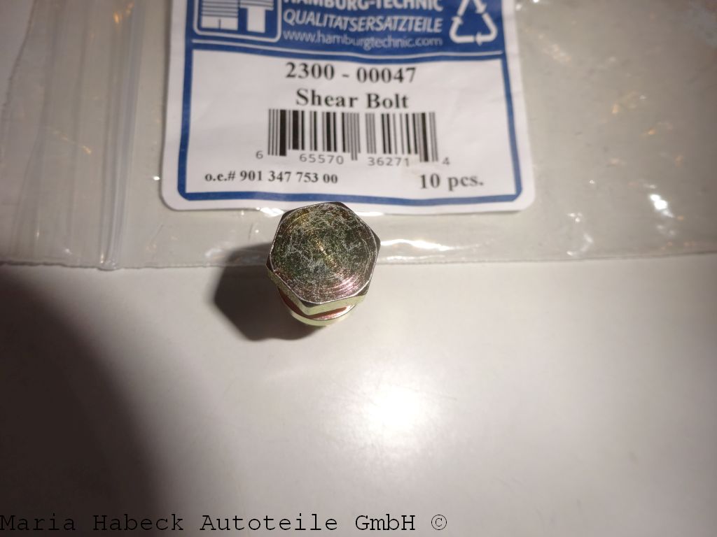 HT Abreißschraube kurz Lenkungssäule  für Porsche 911 Bj. 65-89    90134775300 HT Abreißschraube kurz Lenkungssäule  für Porsche 911 Bj. 65-89    90134775300