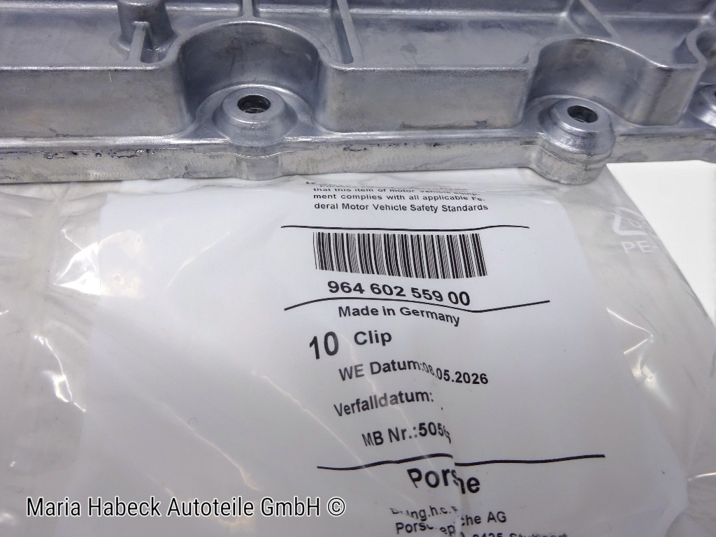 TMP Ventildeckel Alu unten incl. Clips  für Porsche 964 Bj. 89-94  96410511603