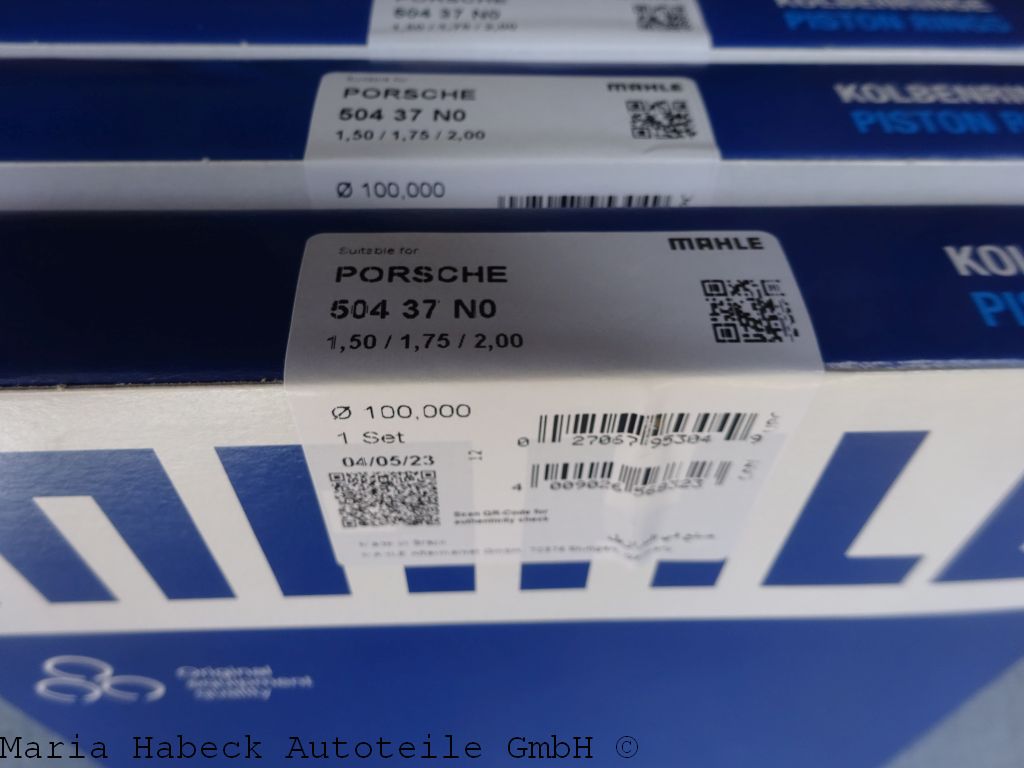 Mahle piston ring set set 6 Porsche 993 3.6 Carrera from 94 50437N0 99310392506