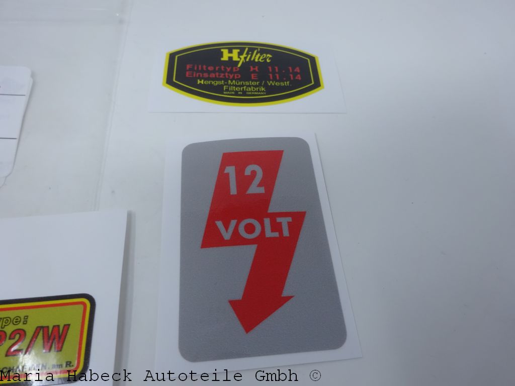 JP sticker set engine bay filter 11 pcs for Porsche 356 A yr 55-61 ...