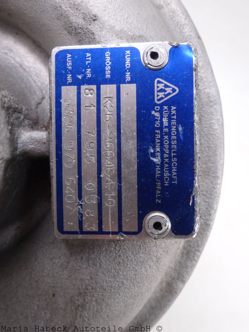 OE Turbolader KKK  Porsche 924 Turbo 93112300407  gebraucht