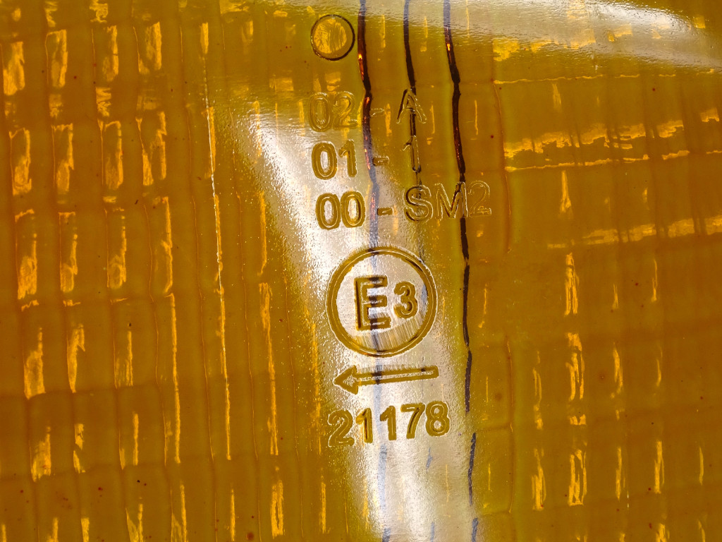 TMP Blinker glass front EU black right  for Porsche 911 year 72-73  91163194400