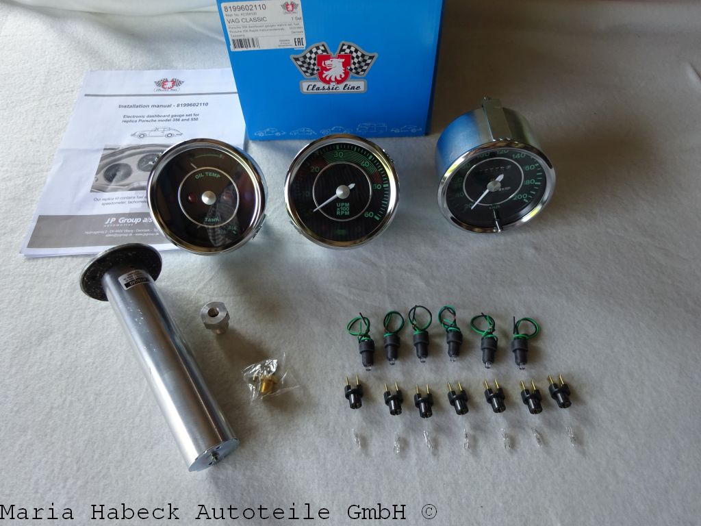 JP Instrumentensatz 3 Teilig Porsche 356  Replik      AC356100 JP Instrumentensatz 3 Teilig Porsche 356  Replik      AC356100