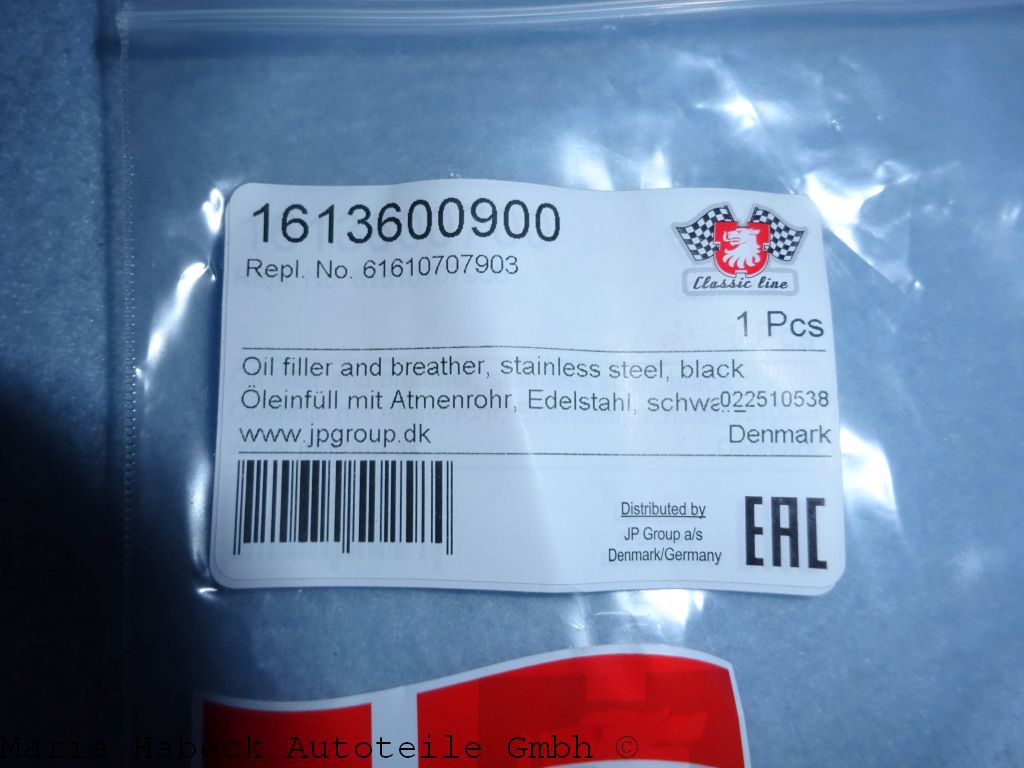 JP oil filler tank / breather stainless steel Porsche 912 65-1969 61610707903