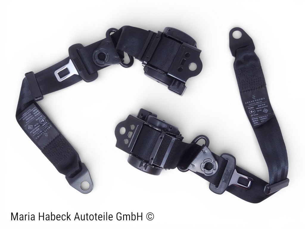 S-Trim Sicherheitsgurt 3-Punkt Schwarz Set 2 incl. Befestigung 914  91455250116