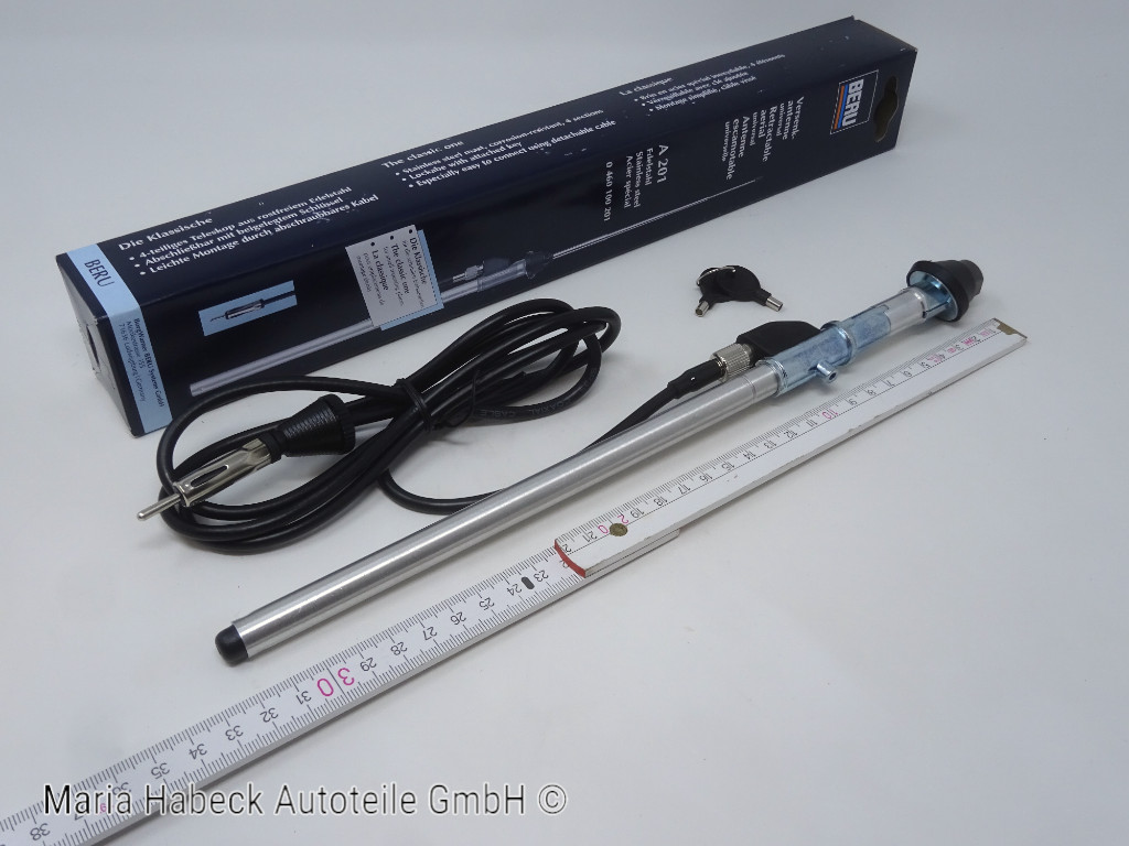 Beru A201 Telescopic aerial chrome for mudguard FIAT AUDI VW FORD OPEL