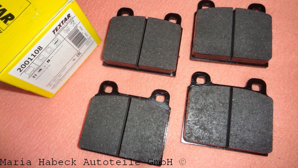 Textar Brake pad set front 18.5 for S-caliper  2001108 Textar Brake pad set front 18.5 for S-caliper  2001108