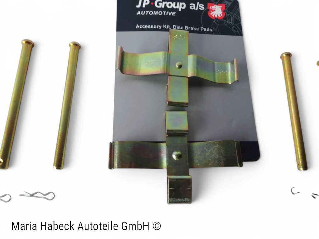 JP installation kit for brake pads for Porsche 924S / 944 Set FA/RA 94435195201 JP installation kit for brake pads for Porsche 924S / 944 Set FA/RA 94435195201