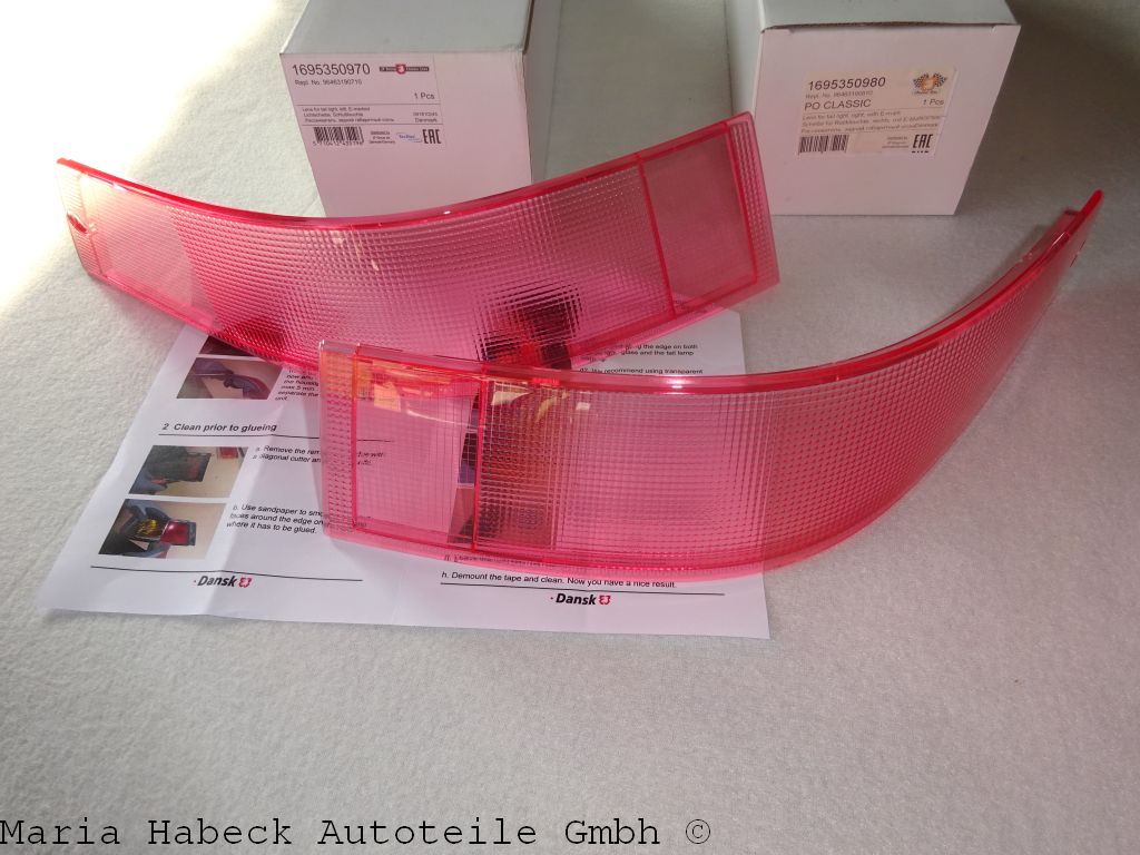 JP rear lights replacement glass Porsche 964 SET right left 96463190710 96463190