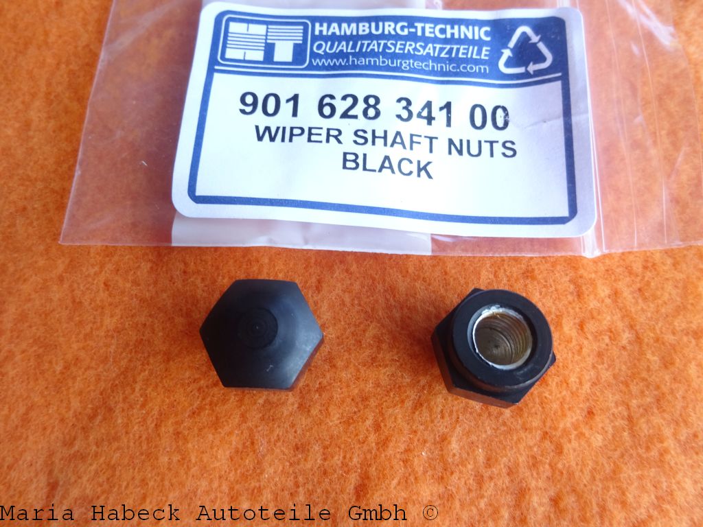 HT aluminium cap nut set for windscreen wipers Porsche 911 black 90162834100 HT aluminium cap nut set for windscreen wipers Porsche 911 black 90162834100