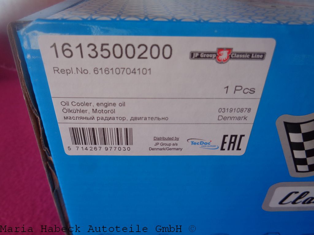 JP oil cooler standing  Porsche  356   912             61610704102 JP oil cooler standing  Porsche  356   912             61610704102