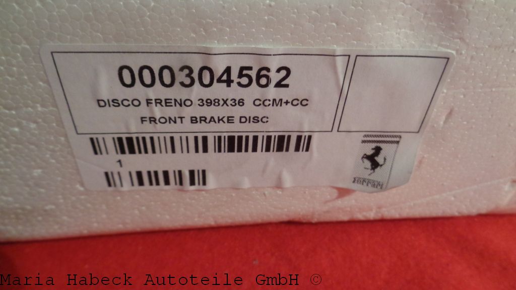 Ferrari Bremsscheibe Vorderachse Keramik Carbon 304562  27423 458 und 458 Spyder