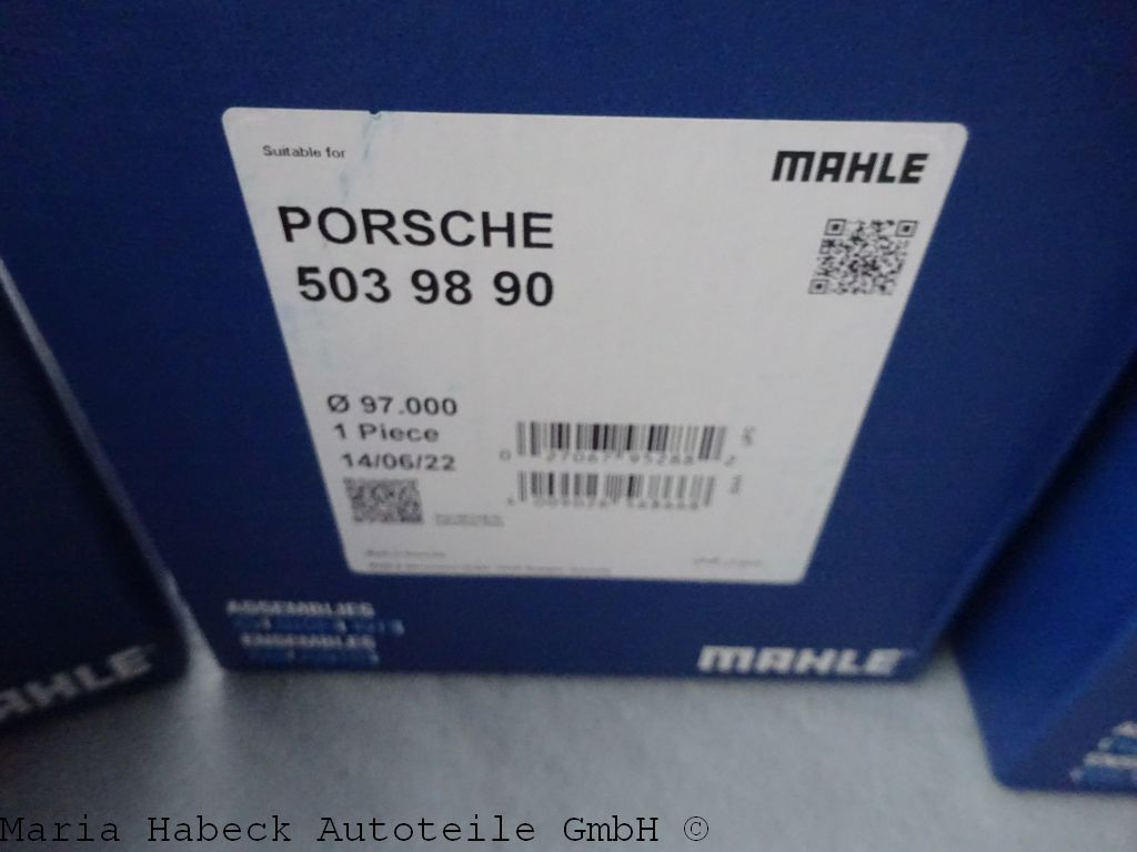 Mahle Piston and Cylinder Assy Set 6 Porsche 3.3 Turbo 5039890 93010396904