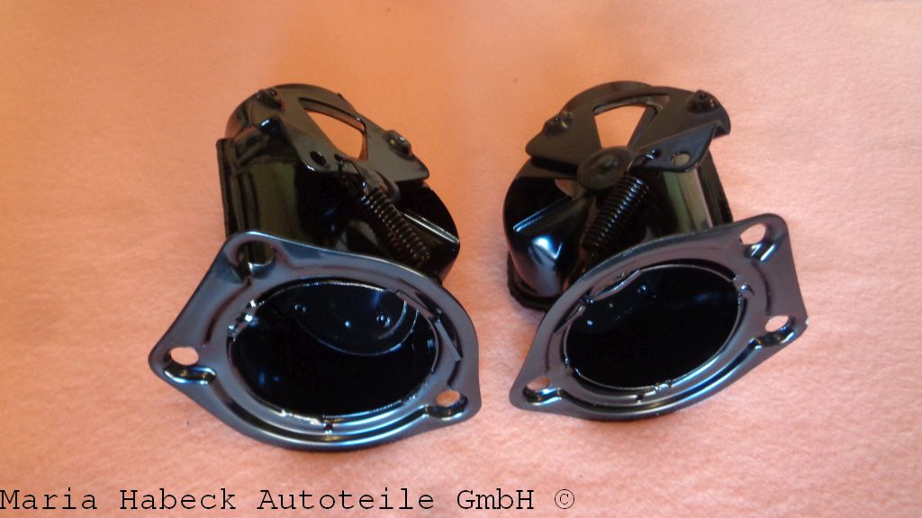 Stilcars Heizklappen -Set 911 Edelstahl kurz schwarz