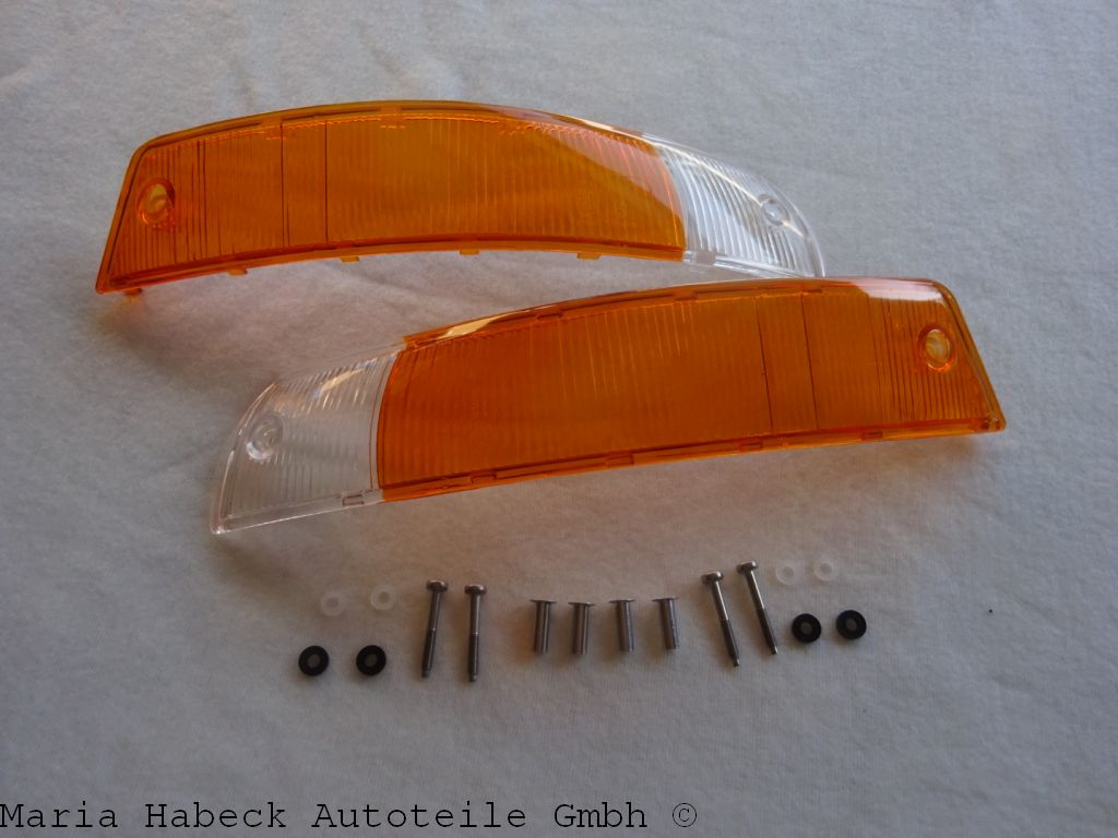 Blinker glass front right, without frame, with screws EU Porsche 911 / 912 65-68