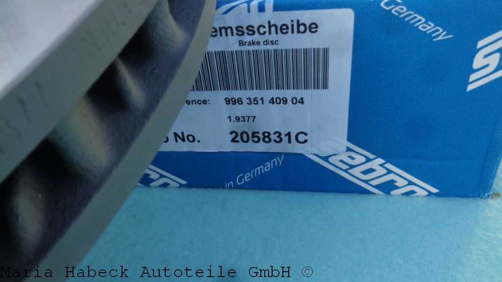 Sebro brake disc 996/997 front left 205831C