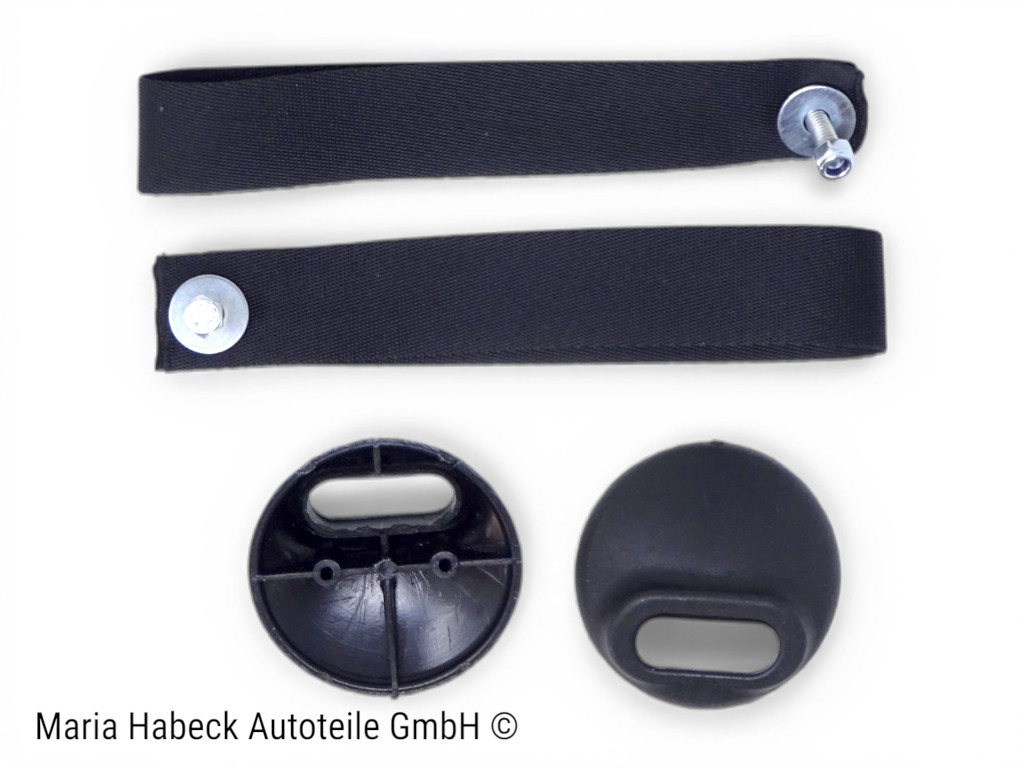 S-Trim Türschlaufe Türentriegelung  schwarz SET kpl mit Rosette Porsche 911  964