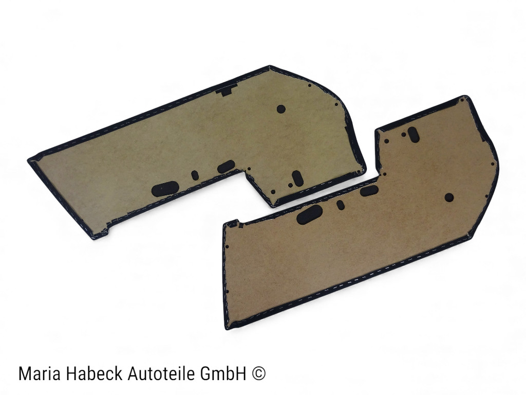 S-Trim Türverkleidung schwarz Flechtnabe SET rechts+links  Porsche 911 Bj. 69-73