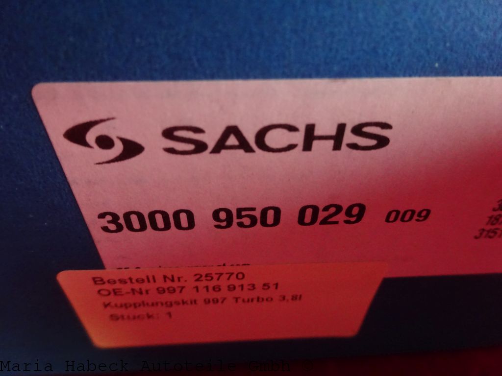Sachs clutch kit  for Porsche 997 3.8 Turbo 2004-12  3000950029  99711691351