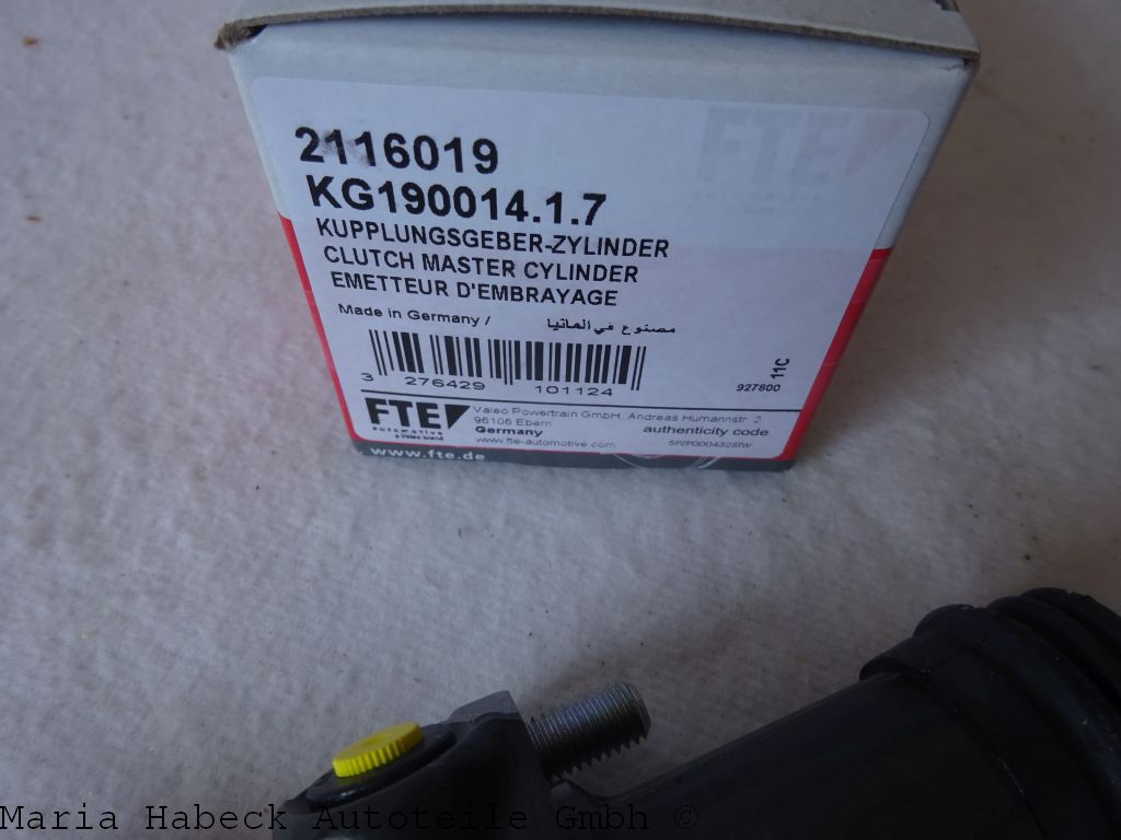 FTE clutch master cylinder all 964/993 2116019 99342317100 FTE clutch master cylinder all 964/993 2116019 99342317100