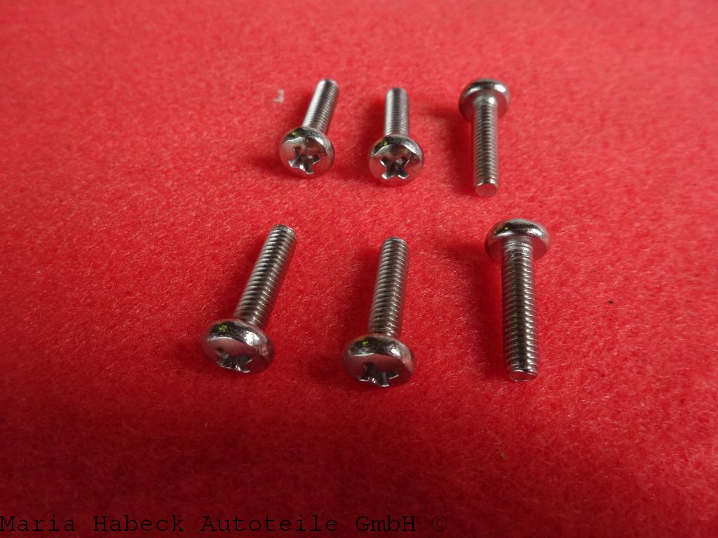HT SET screw for turn signal lenses stainless steel 6 pcs.-chrome   91163100200D