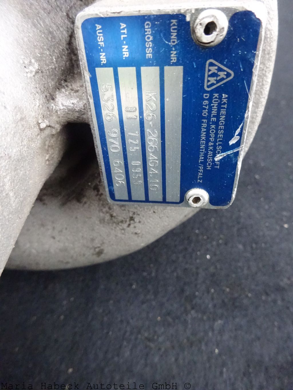 OE Turbolader KKK  Porsche 924 Turbo 93112300407  gebraucht