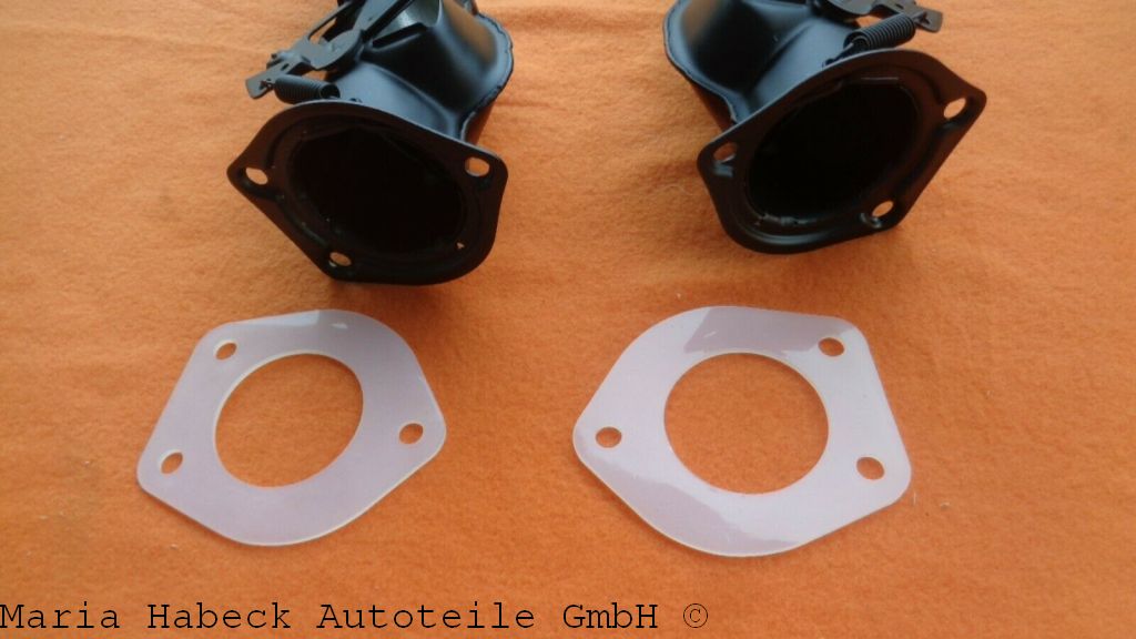 Stilcars Heizklappen-Set Edelstahl lang schwarz inkl. Dichtung 911 Bj. 84-89