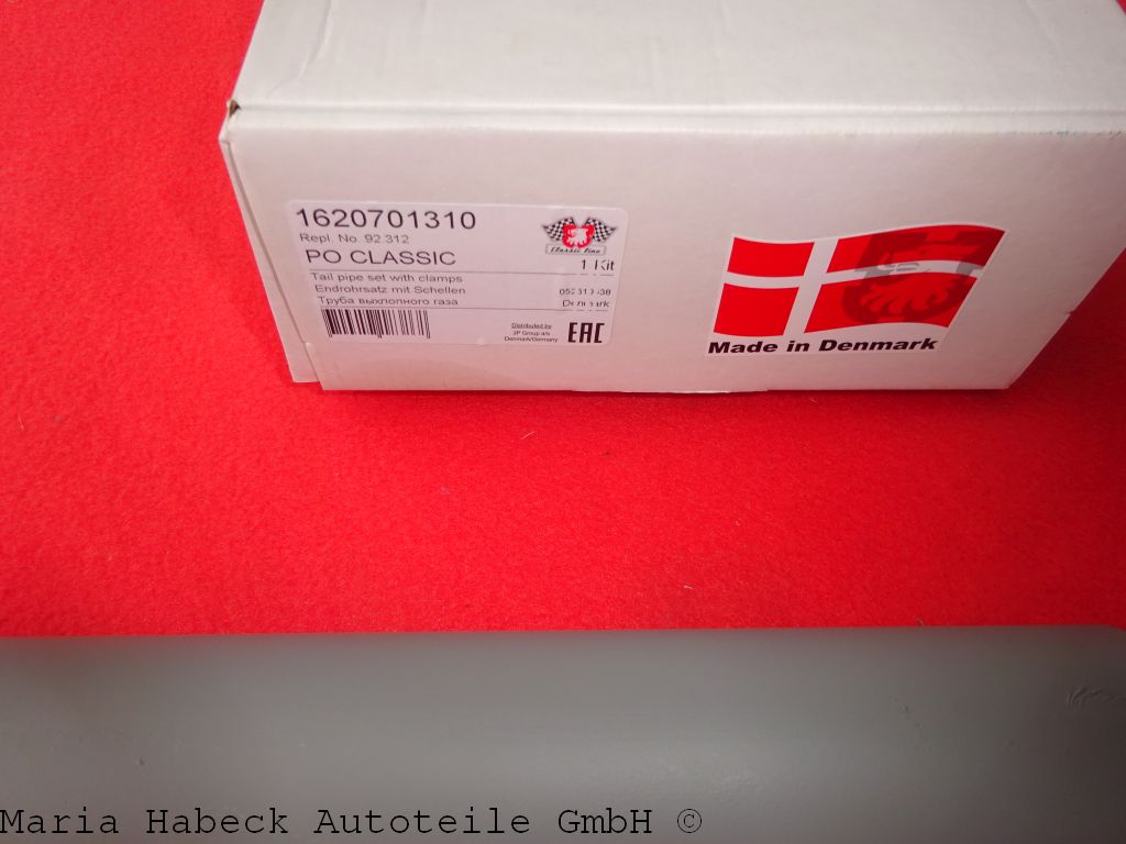 JP tailpipe set steel Porsche 912 92312 61611129800