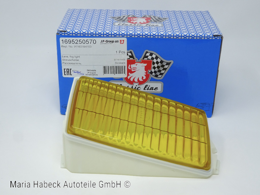 JP Nebelscheinwerfer Glas links Gelb  für Porsche 911 Bj. 84-89  91163194100