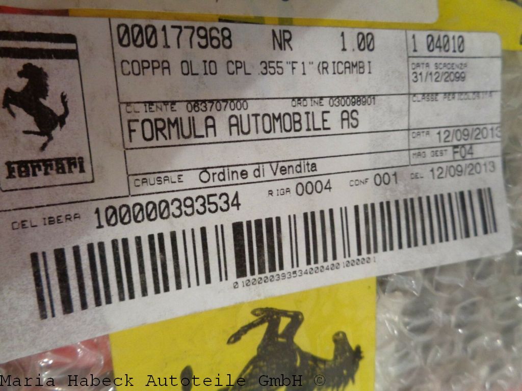 A brand new sump cover/ Oil pan 177968 for Ferrari 355 F1