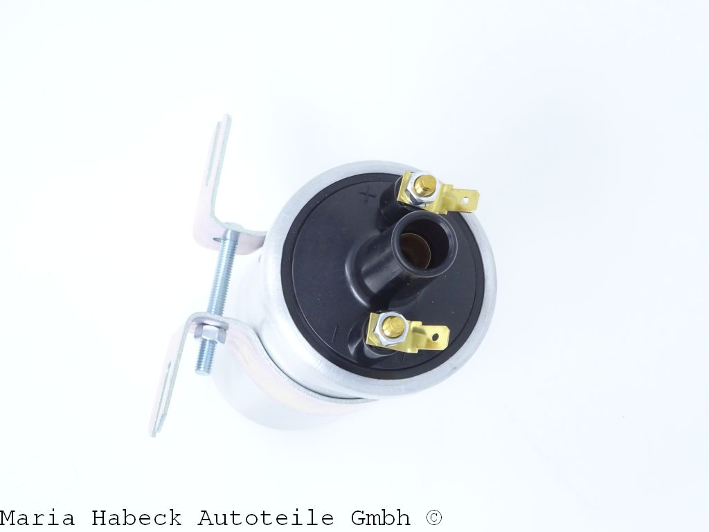 JP ignition coil with holder 356 B 6 Volt aluminum finish 111905105H