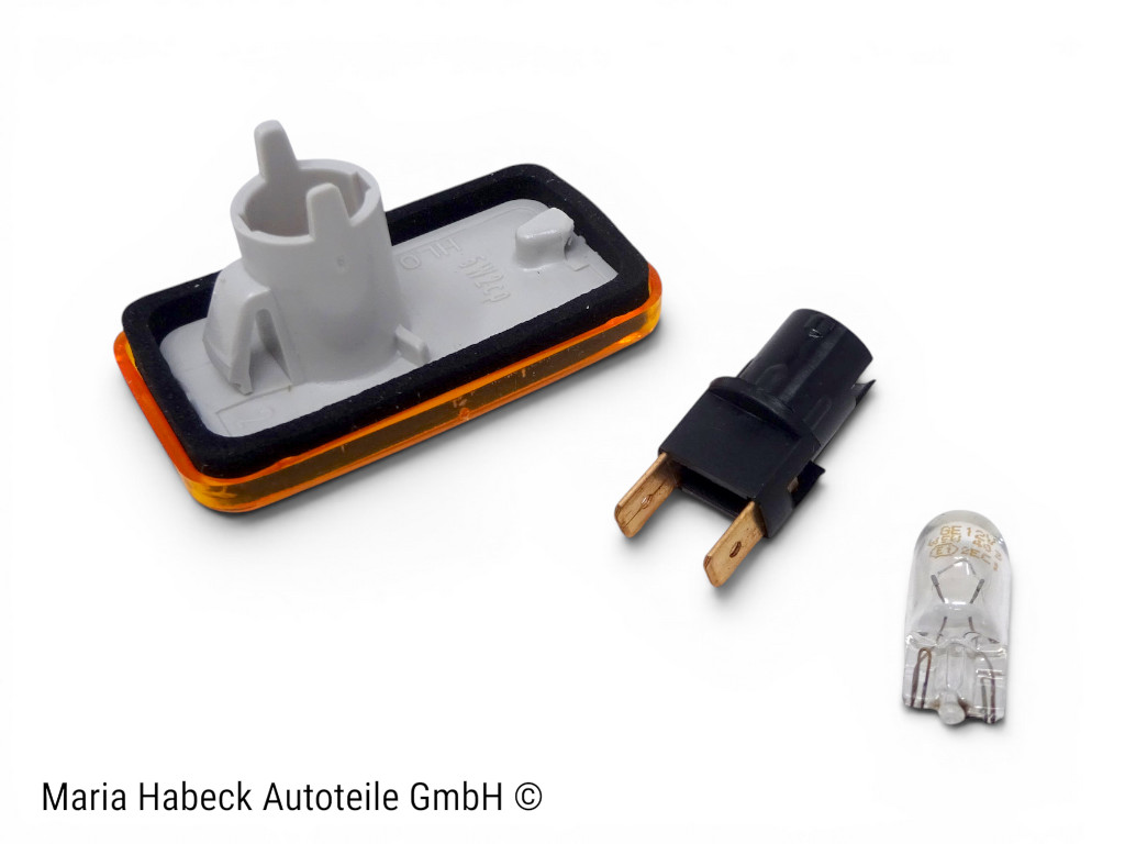 Hella  Seitenblinkleuchte orange kompl. Porsche 911 / 924 / 944 / 964  4A0949101