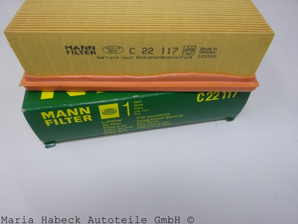Mann Luftfiltereinsatz  für Porsche 924 Bj. 75-85  C22117  021129620