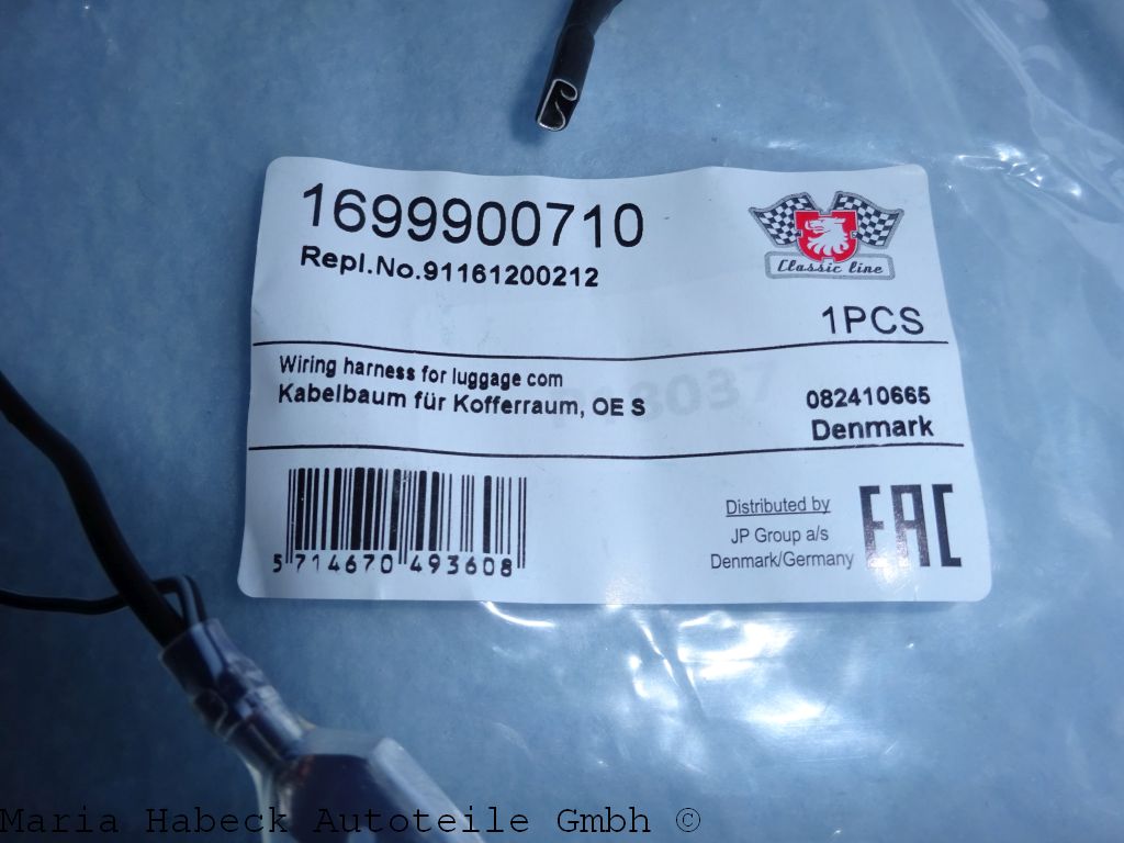 JP wiring harness boot floor Porsche 911 year 74-76 1699900710 91161200212 JP wiring harness boot floor Porsche 911 year 74-76 1699900710 91161200212