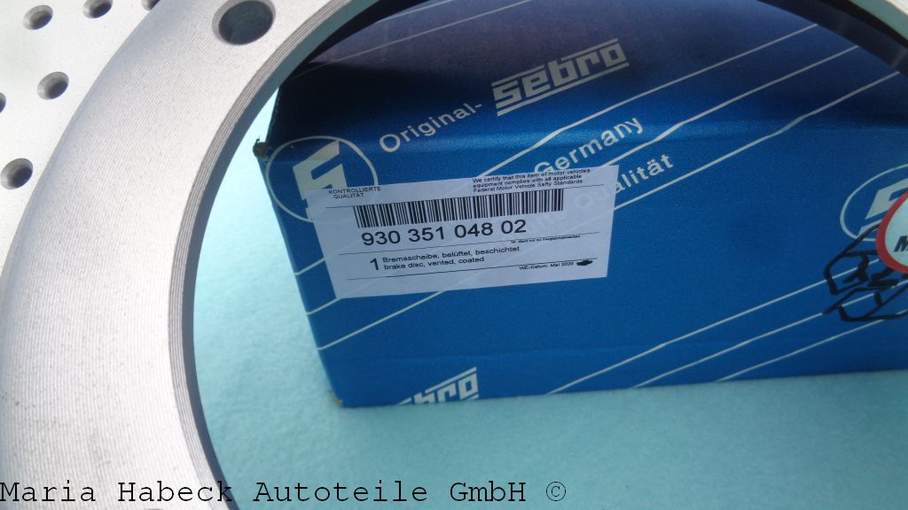 Sebro Bremsscheibe 3,3 Turbo VA R 9/81-11/90   205190C