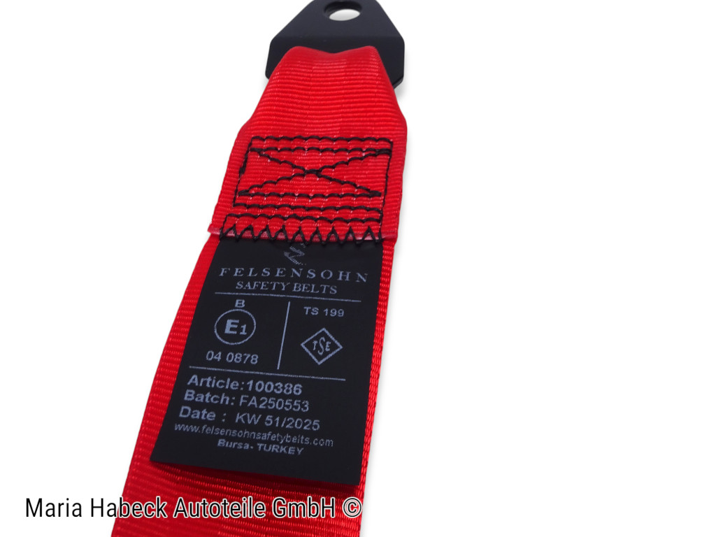 S-Trim 2-point lap belt red  for Porsche 911 / 924 / 968  47785779570B