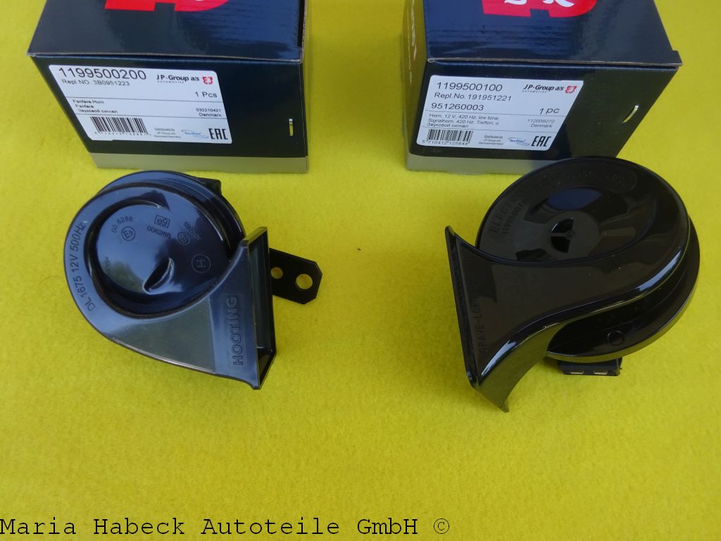 JP Horn SET high tone, low tone 510, 420 Hz all Porsche 911/ 944 91163510120