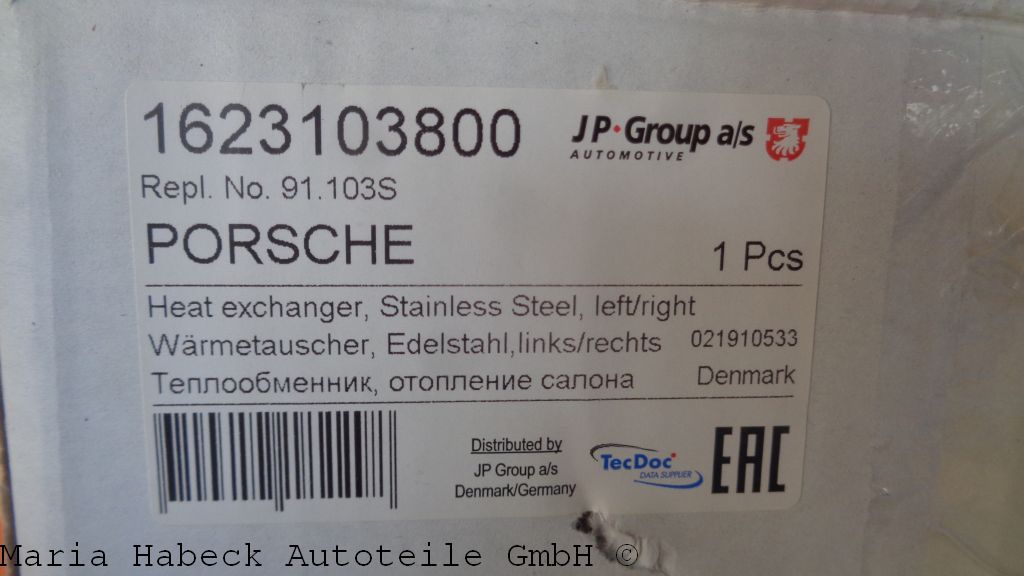 JP Heat Exchanger 3.0 / 3.3 Turbo Stainless Steel 91103 S