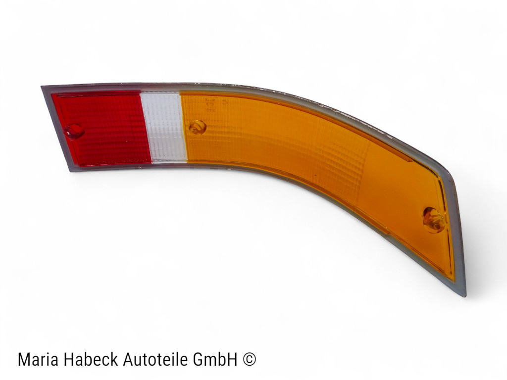 Blinker glass rear left EU chrome w/ screws  Porsche 911 yr 69-89  91163194900