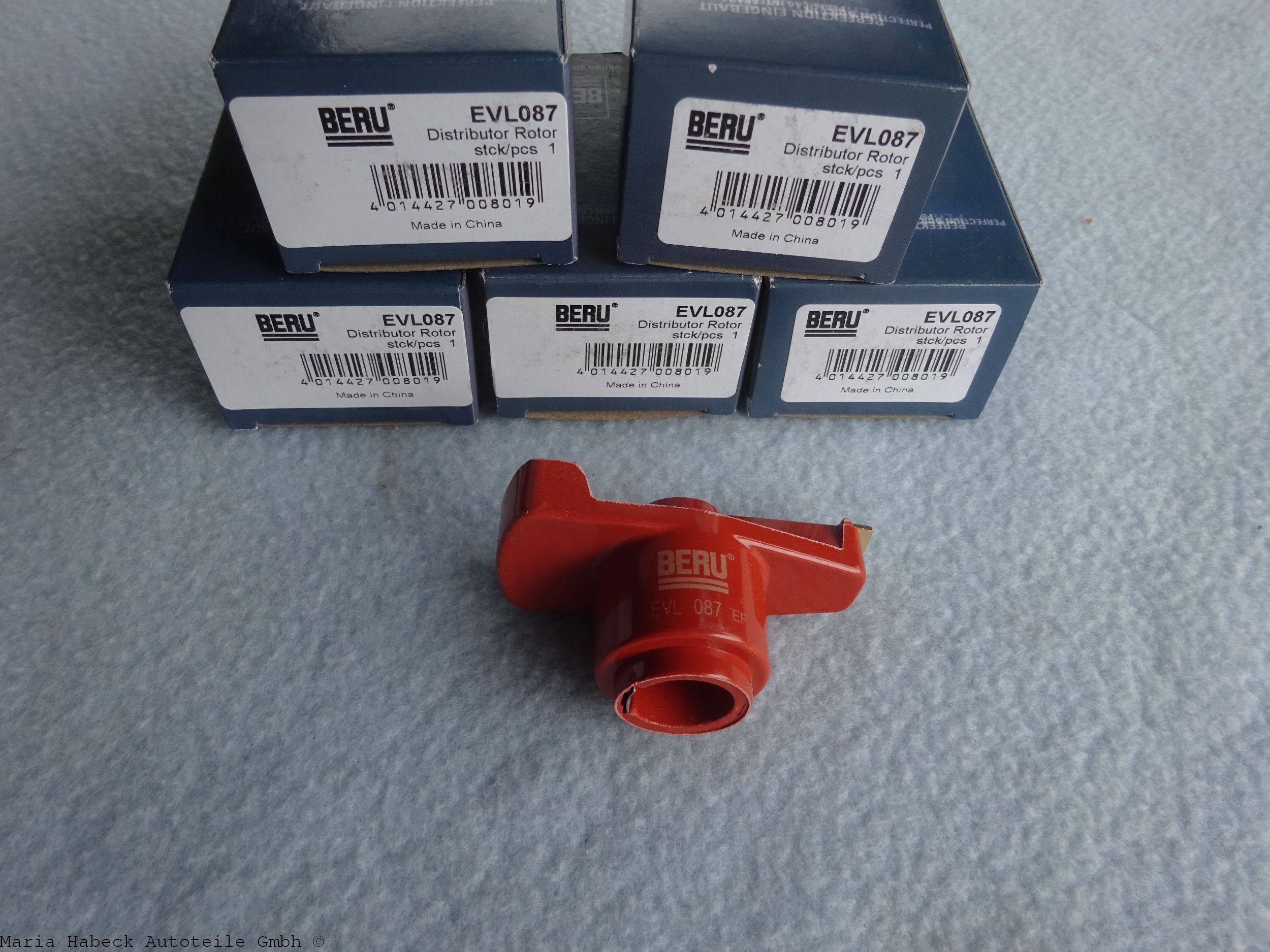 Beru distributor rotor SET 5 pieces  for Porsche 964 / 993  EVL 087  93060290202