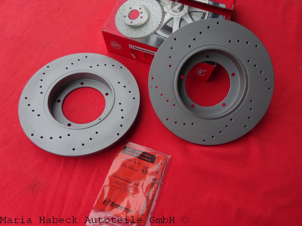 Zimmerm. Bremsscheiben SET Sport Porsche 911 / 912 VA Voll gelocht  460.1005 52
