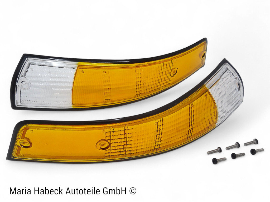 TMP blinker glass front black EU le+ri for Porsche 911 year 72-73 91163194400