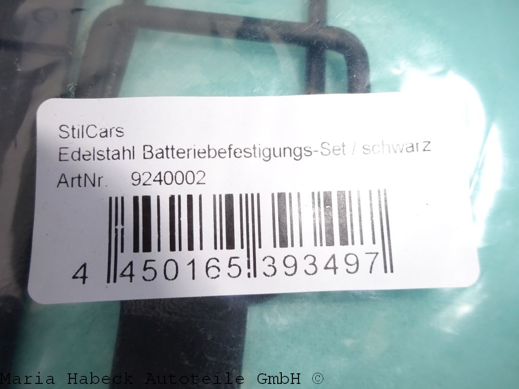 Stilcars Strap for battery stainless steel black 9240002