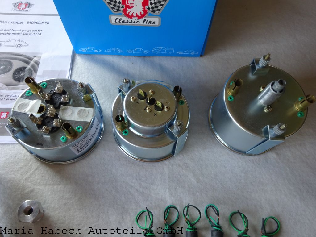 JP Instrumentensatz 3 Teilig Porsche 356  Replik      AC356100 JP Instrumentensatz 3 Teilig Porsche 356  Replik      AC356100