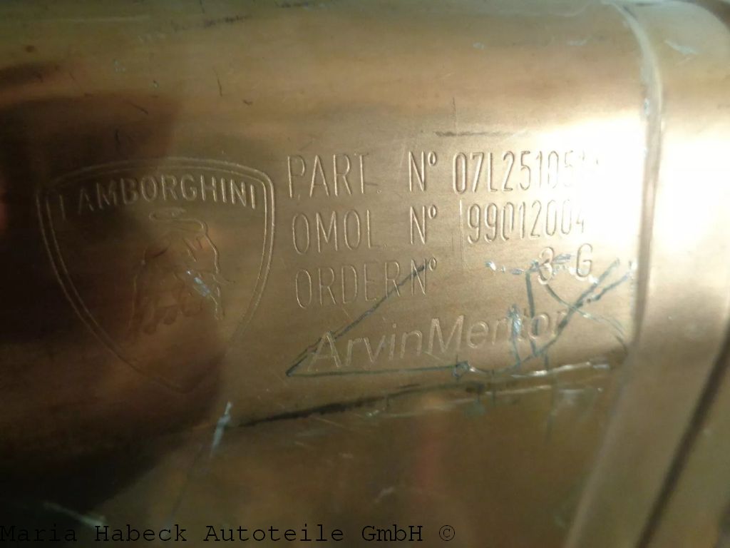 Rear silencer Gallardo 07L251051A left, with flap control, used Rear silencer Gallardo 07L251051A left, with flap control, used