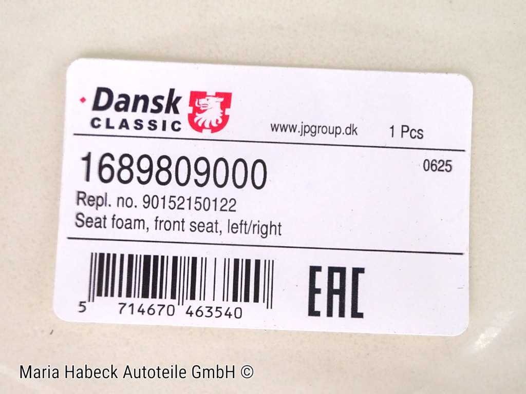 JP  Schaumstoff Sitzpolster  Porsche 911 / 912 Bj. 65-72  90152150122